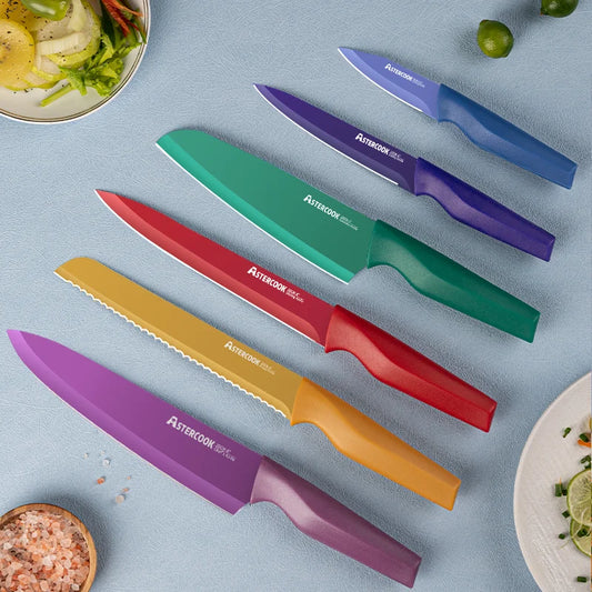 Astercook 12 Pcs Color-Coded Kitchen Knives Set - LoongFly Online