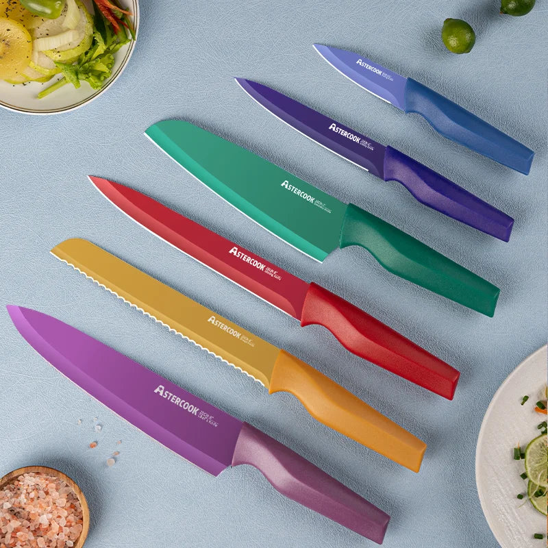 Astercook 12 Pcs Color-Coded Kitchen Knives Set - LoongFly Online