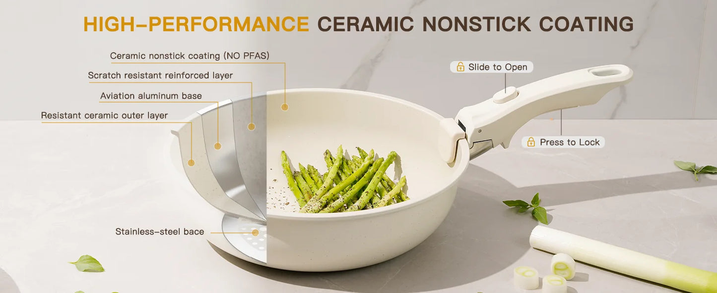 Astercook Ceramic Cookware Set - LoongFly Online