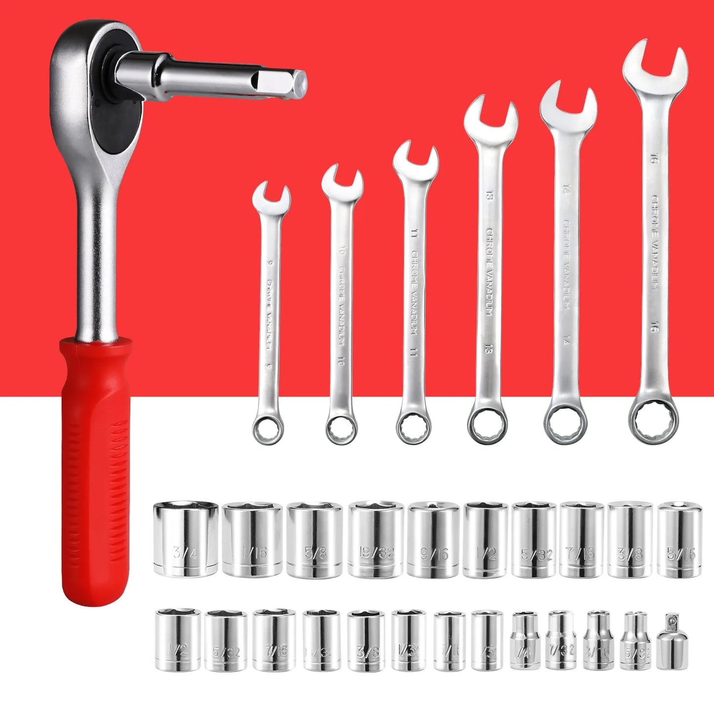 198 Piece Socket Wrench Auto Repair Tool Combination Package - LoongFly Online