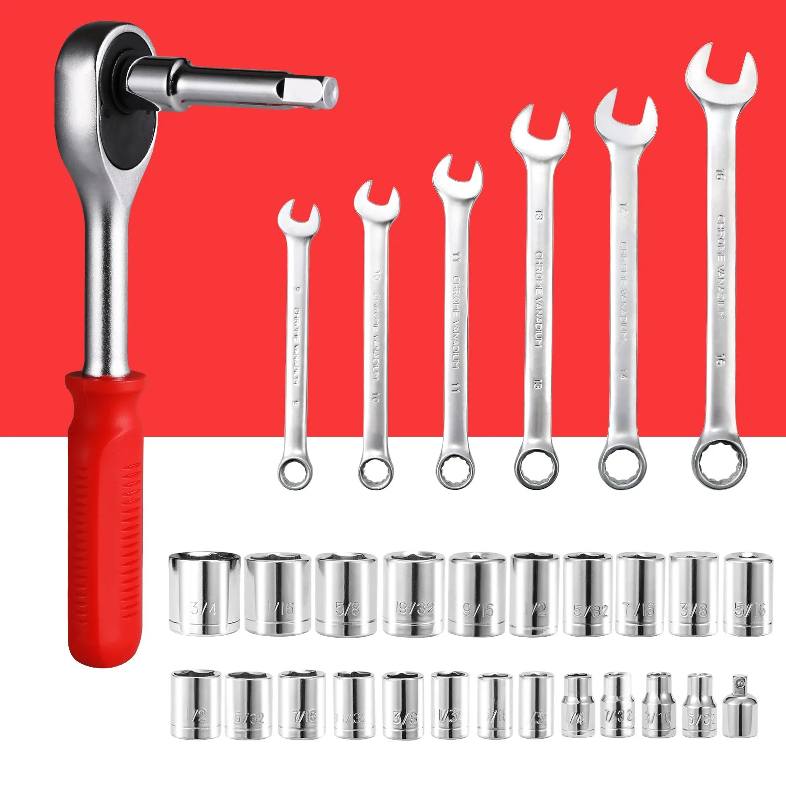 198 Piece Socket Wrench Auto Repair Tool Combination Package - LoongFly Online