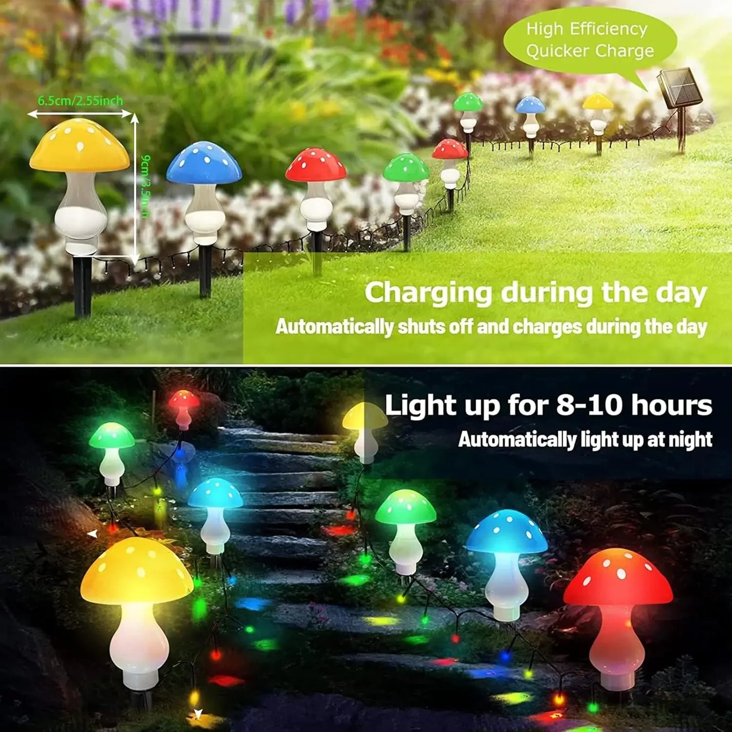 Outdoor Mushroom Solar Garden Lights - LoongFly Online