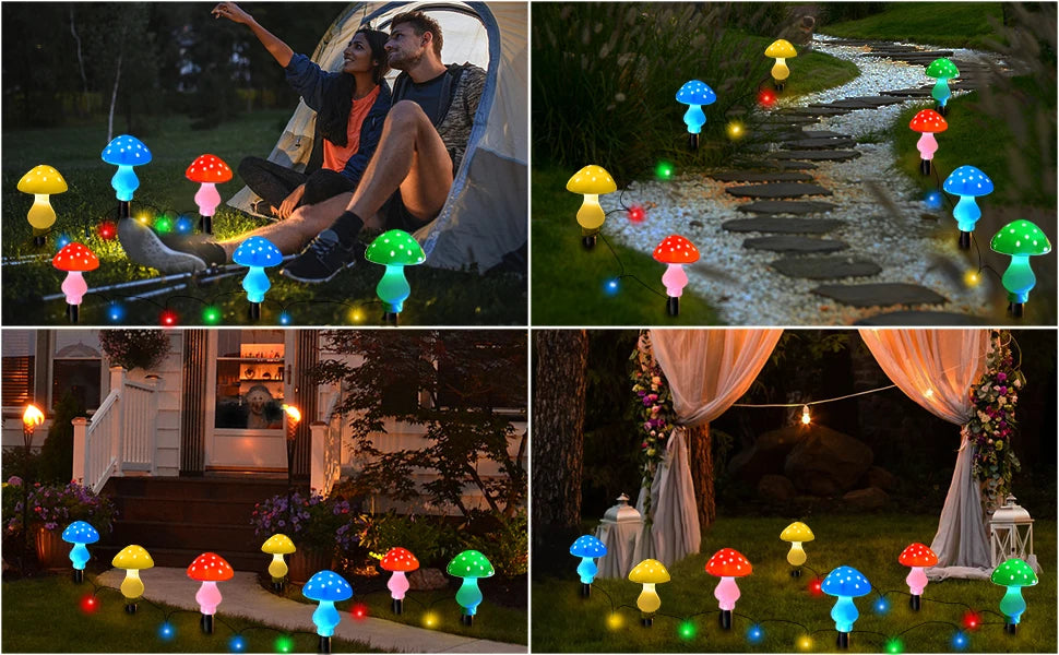 Outdoor Mushroom Solar Garden Lights - LoongFly Online