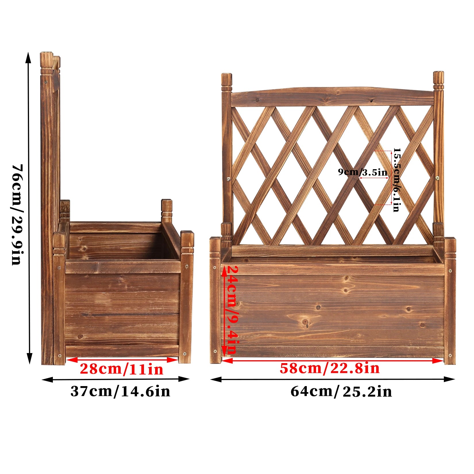 Large Raised Garden Bed Wooden Planter Box - LoongFly Online