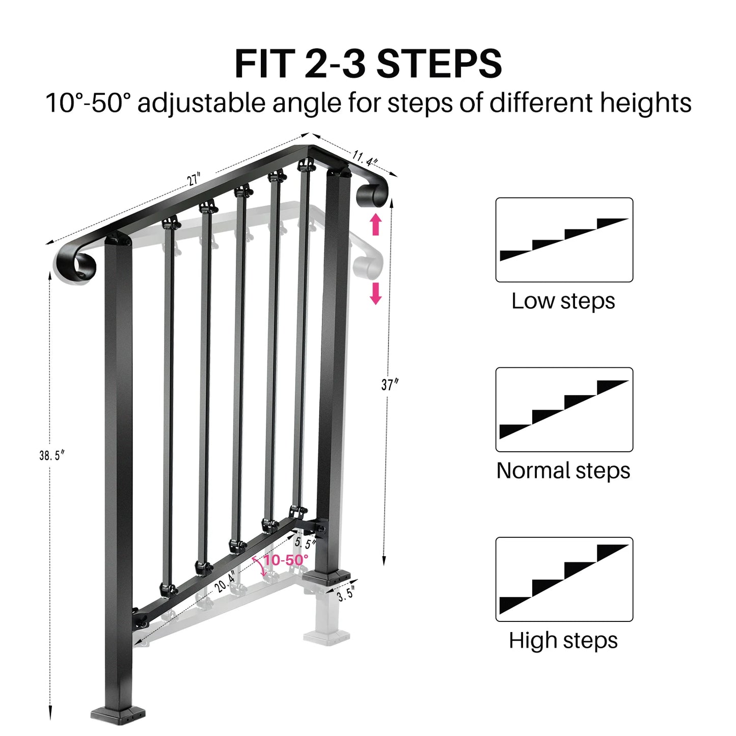 REDLIFE Handrails for Outdoor Steps - LoongFly Online