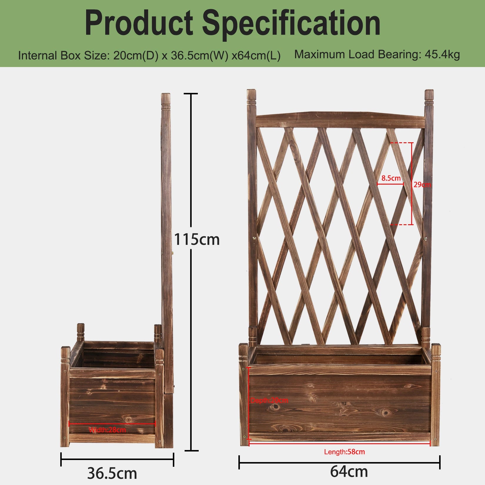 Large Raised Garden Bed Wooden Planter Box - LoongFly Online