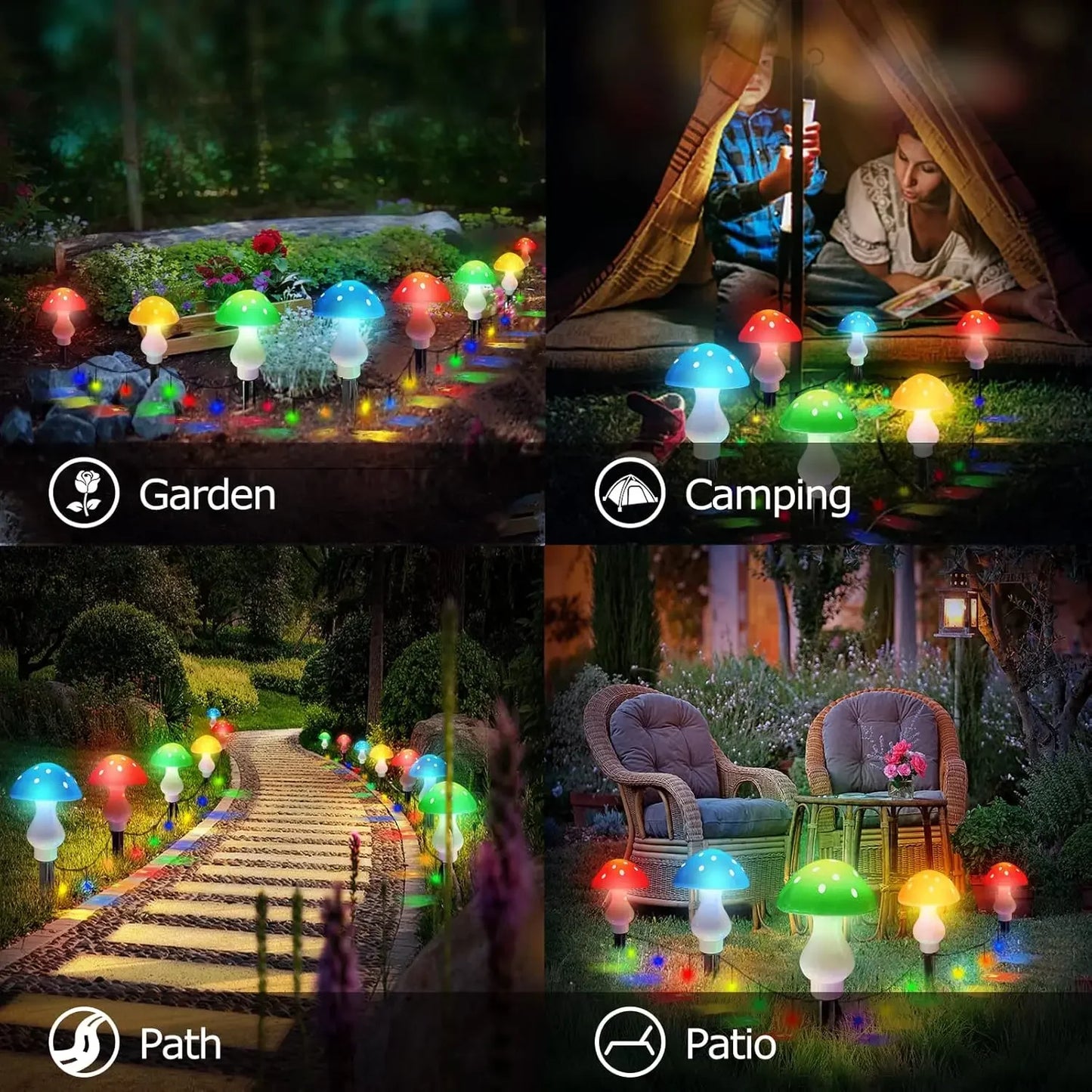 Outdoor Mushroom Solar Garden Lights - LoongFly Online