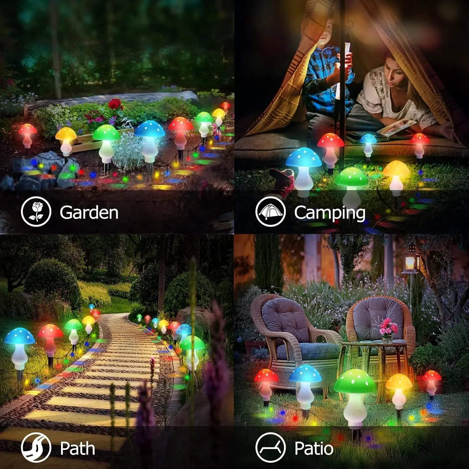 Outdoor Mushroom Solar Garden Lights - LoongFly Online