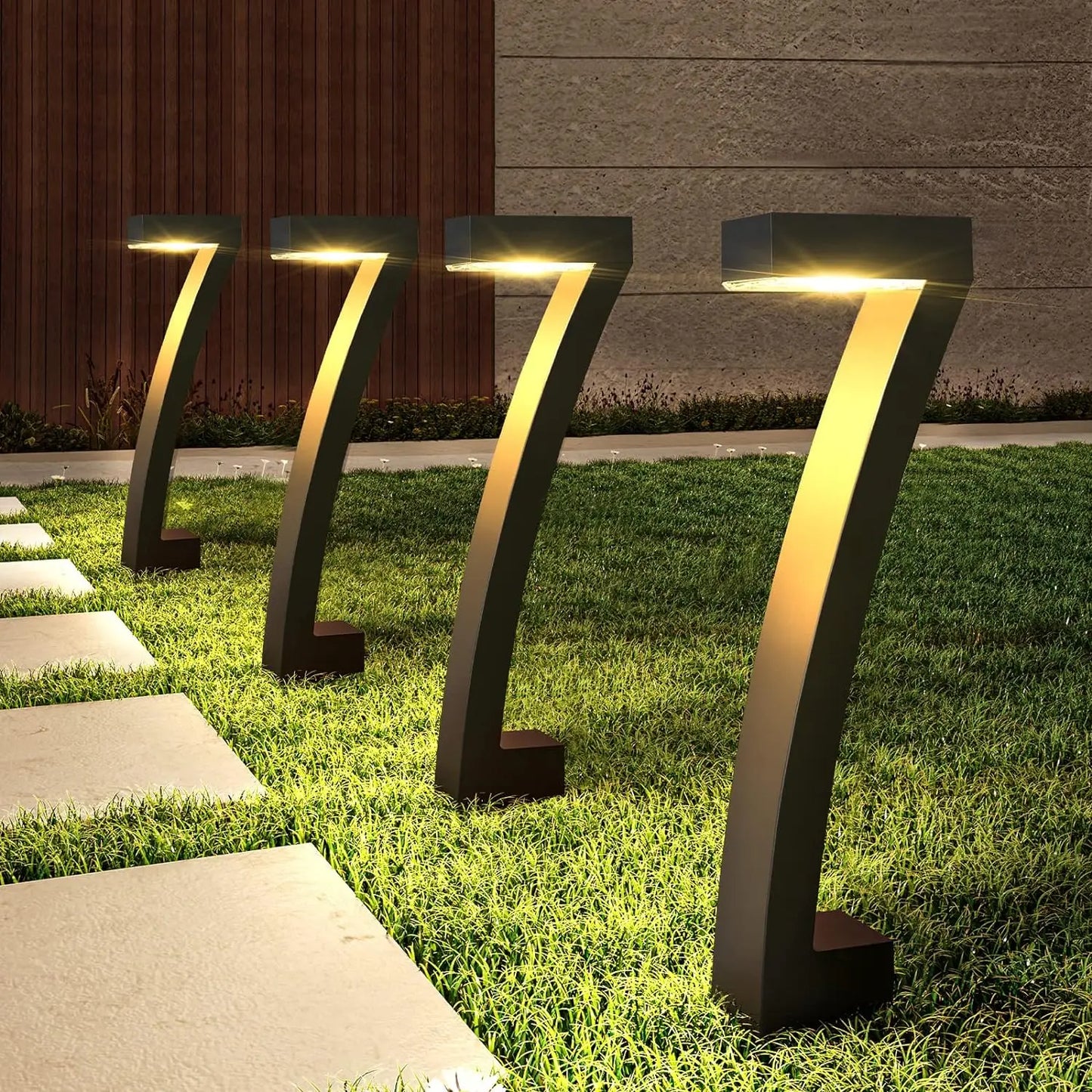 6 Pack Bright Solar Outdoor Lights - LoongFly Online