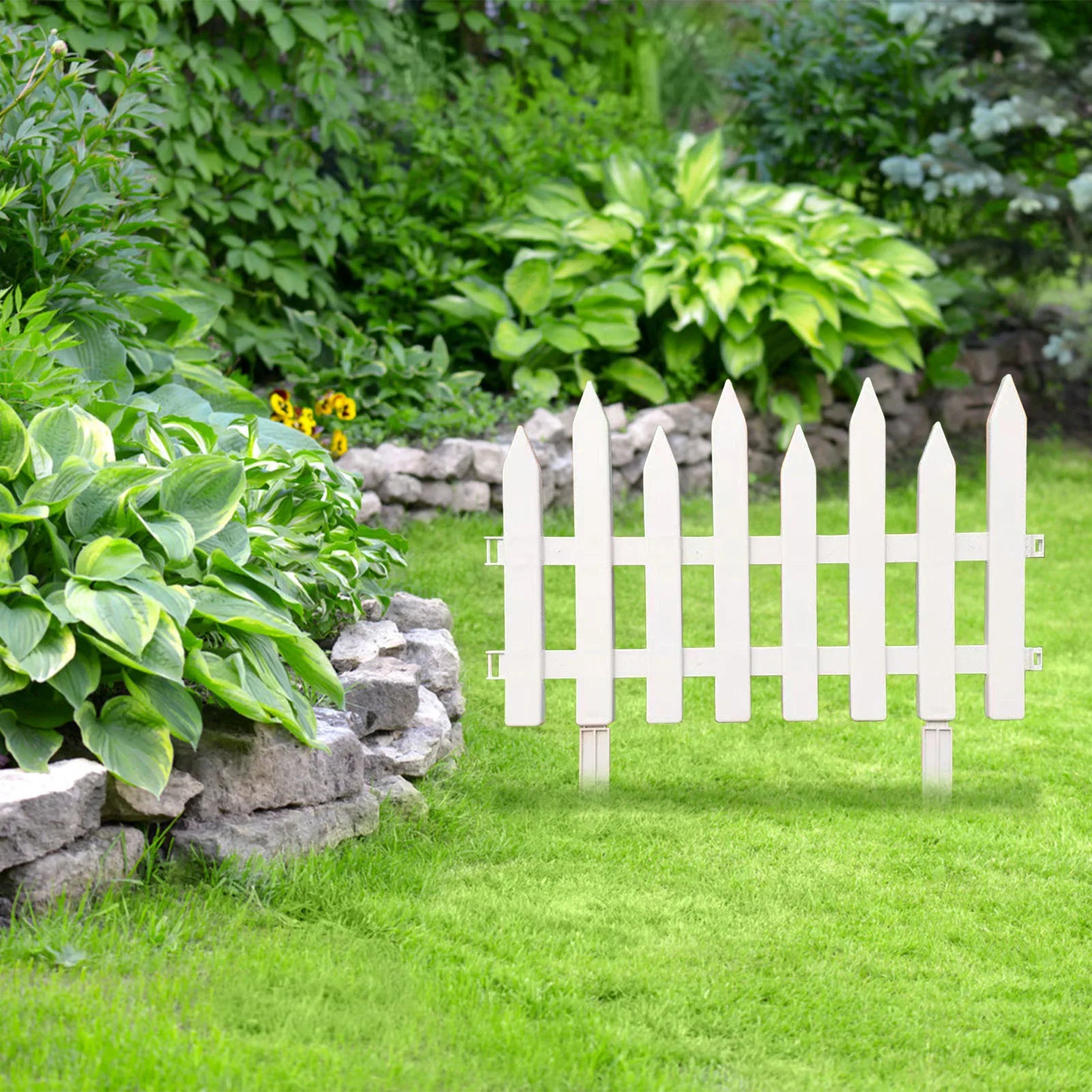 Garden Panel Fence with Stakes for Garden Flower Bed Decor - LoongFly Online