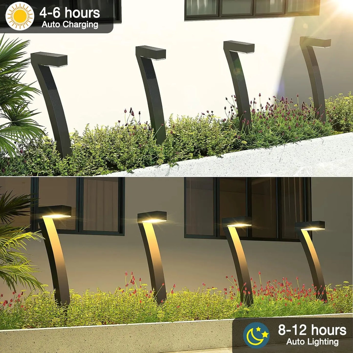 6 Pack Bright Solar Outdoor Lights - LoongFly Online