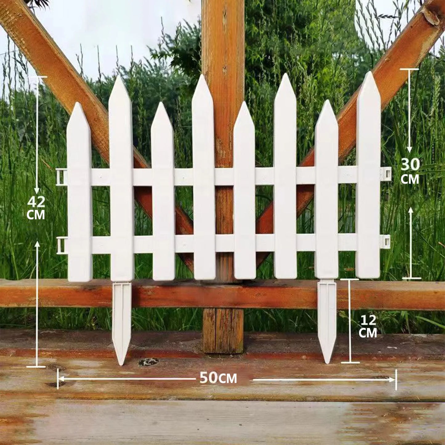 Garden Panel Fence with Stakes for Garden Flower Bed Decor - LoongFly Online