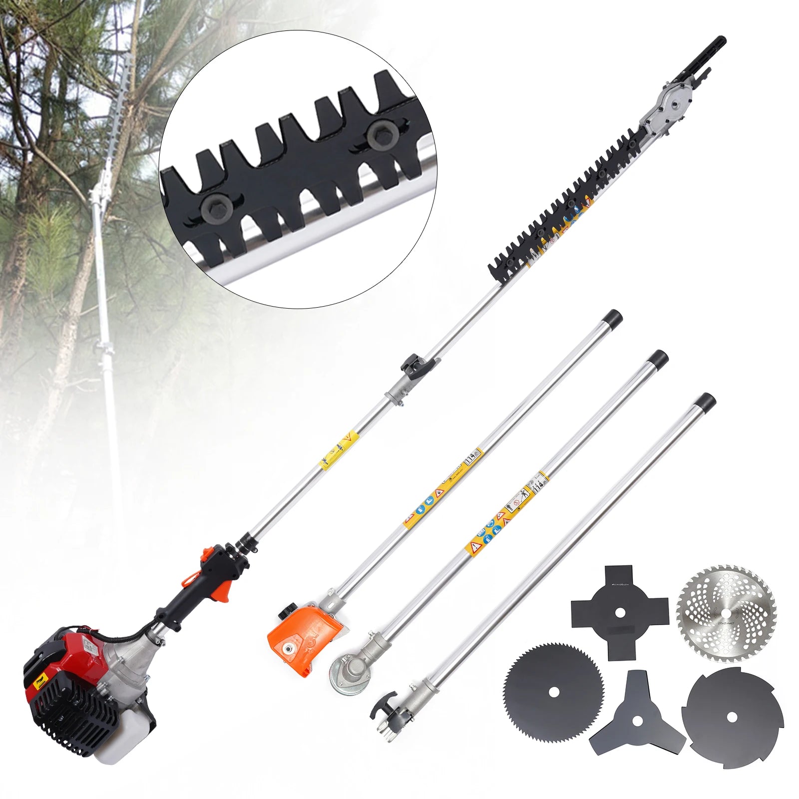 52cc 2-Stroke Hedge Strimmer Gasoline Brush Cutter Grass Wacker Weed Eater Lawn Mower Yard Pruner - LoongFly Online