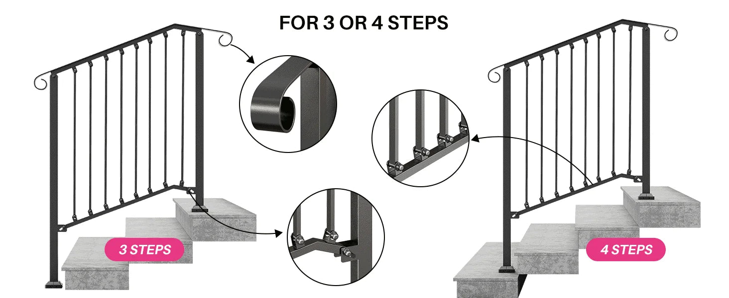 REDLIFE Handrails for Outdoor Steps - LoongFly Online