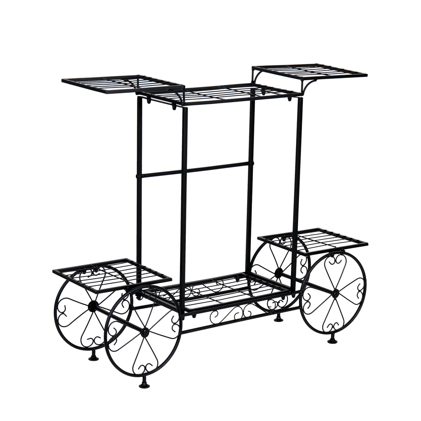 Large Metal Garden Cart Plant Stand - LoongFly Online